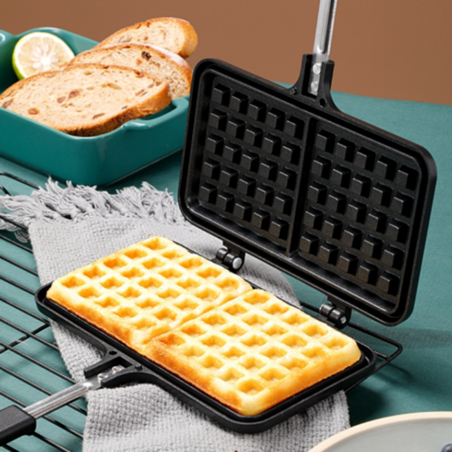 윤스테이 멀티 와플팬 크로플와플 인절미와플 누릉지와플 캠핑와플, 22 x 12 x 3.5 cm, 1개