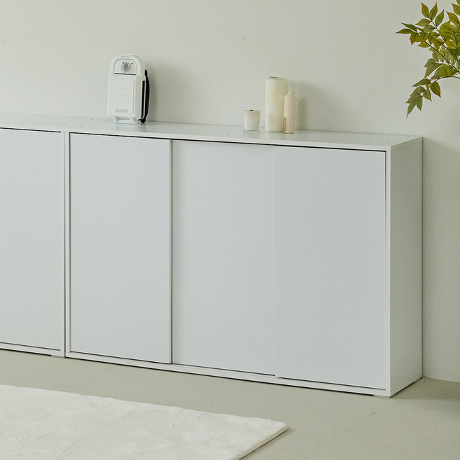 [할인해봄] 파로마 리노 E0 더 높은 미닫이 슬라이딩 수납장 1200, 더높은 화이트B040