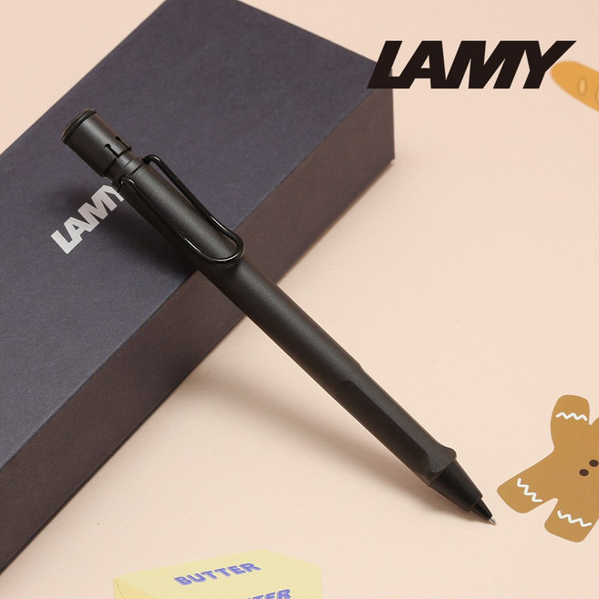 [무료각인서비스] 라미 사파리 샤프 / 차콜블랙 0.5mm / 선물포장 / 정식수입처 제품 LAMY RAMY, 1개, 0.5cm, 각인 있음, 브랜드포장