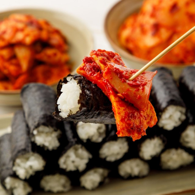 [통영충무김밥] 통영문화김밥 3인분(김밥+섞박지+오징어어묵무침), 1개