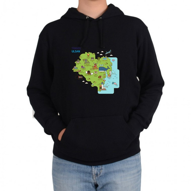 기모 후드티 울산여행 울산관광지도 한국여행 울산도시 추가 글자디자인 무료