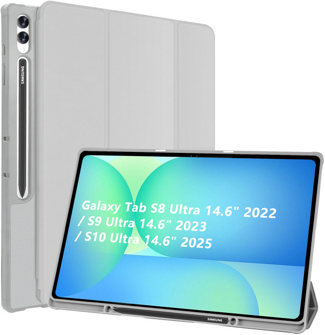 Galaxy Tab 호환 S펜 수납 태블릿 케이스 스마트폰 케이스, 그레이, 1개
