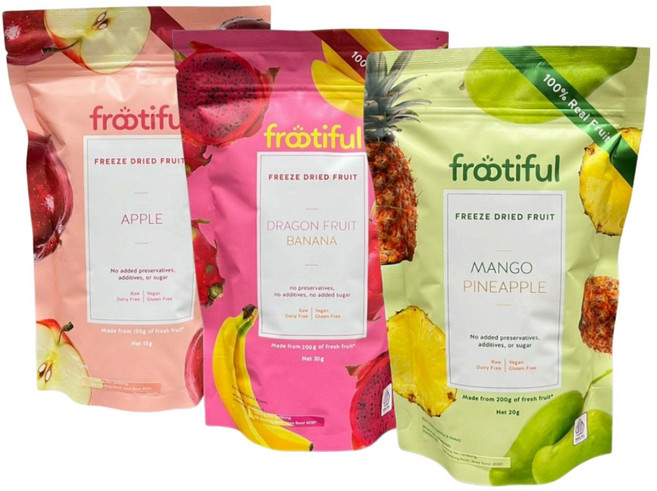 프루티풀 동결건조 과일칩 사과 용과 바나나 망고 파인애플 3가지맛, 1세트, 55g