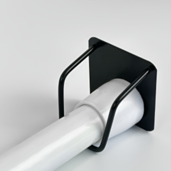 더이도 접착식브라켓 압축봉거치대 무타공커튼브라켓 세트, 4개, 블랙