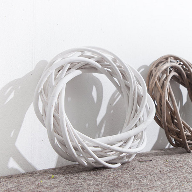 라탄 등나무 우드 리스 링 틀 볼드 20cm 3컬러 조화 만들기 재료 크리스마스 벽걸이 인테리어 장식 소품, 그린, 색상:그린