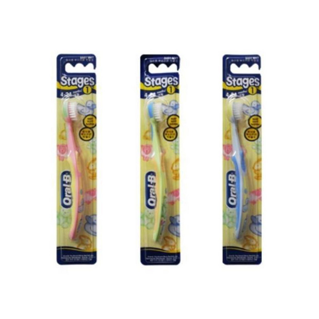 유아칫솔 오랄비스테이지1단계/칫솔 어린이칫솔 유아칫솔 유아치약 캐릭터칫솔, 1개, 1개입