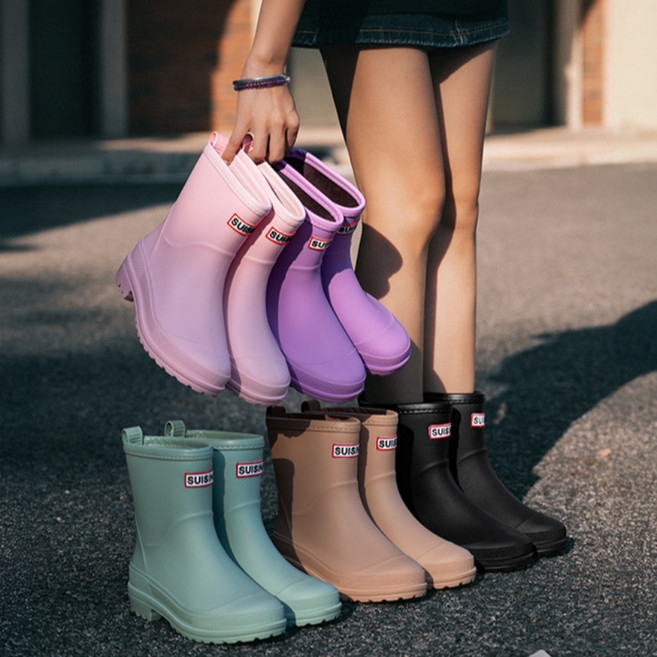 [당일출고] 장화 방수 논슬립 방수신발 레인부츠 여자 EVA 파스텔 컬러 장화
