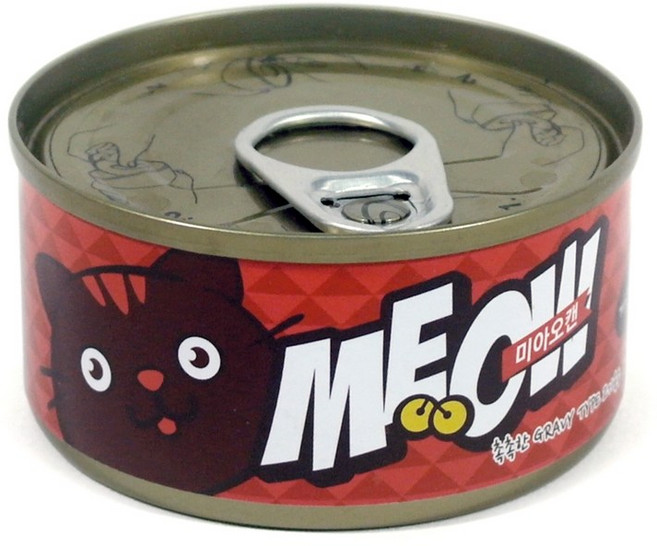 미아오 참치 게살 캔 80g, 게살 + 참치 혼합맛, 1개