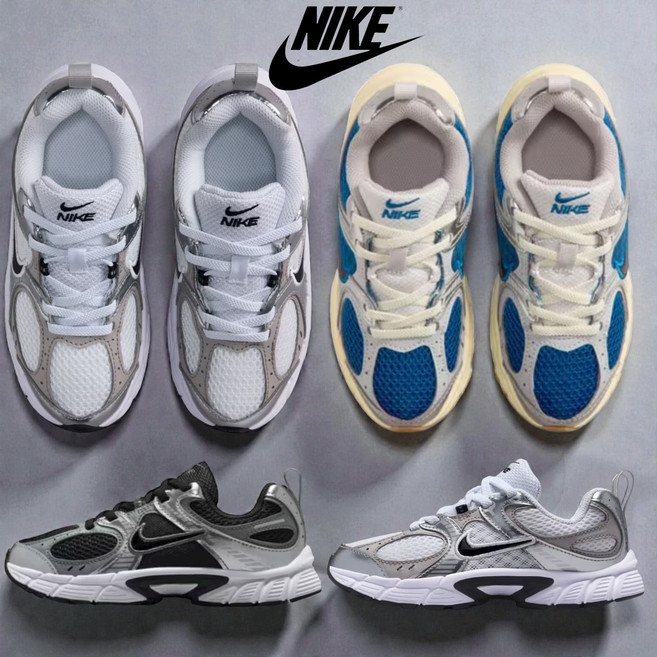 국내매장판 나이키 주니어 초등학생 V5 RNR 가벼운 운동화 실버 화이트 블랙