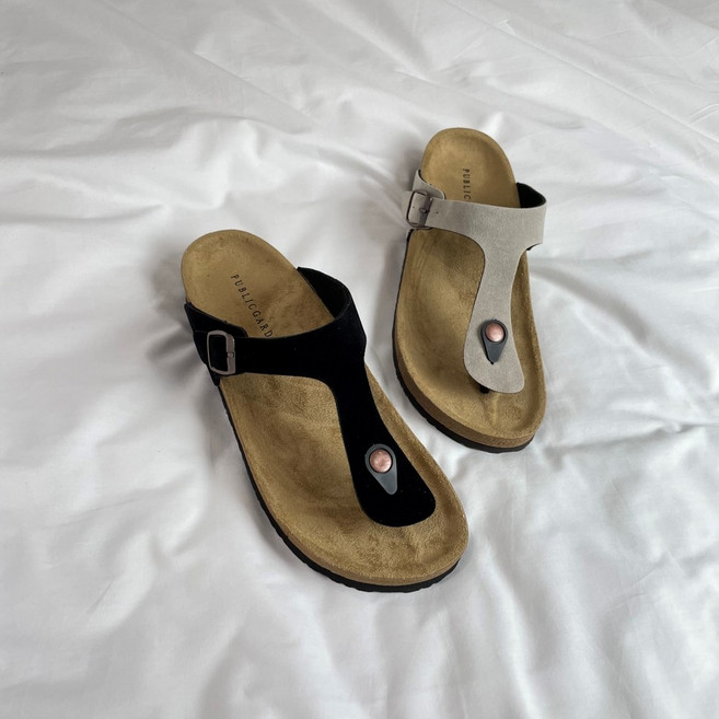 남자 푹신한 발가락 쪼리 발편한 키높이 버클 여름 쿠션 슬리퍼