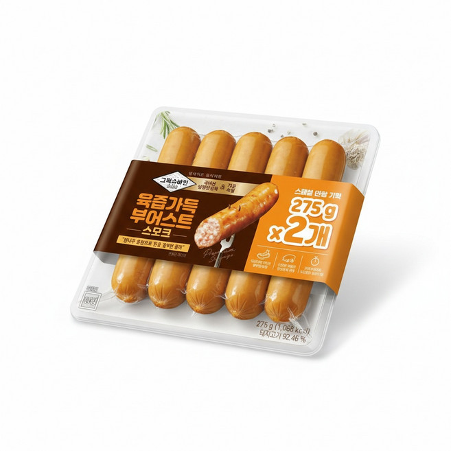 (2개)삼립 육즙가득부어스트 스모크 275Gx2, 2개, 275g