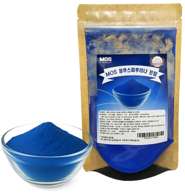MOS 블루스피루리나 추출 분말, 1개, 70g - 쿠팡