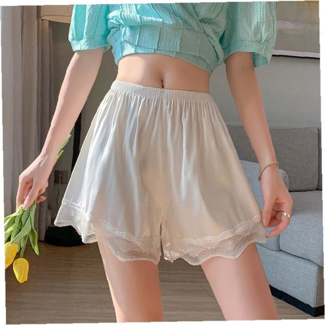 실키터치 레이스 장식 냉감 이너팬츠 여름용 비침방지 밴딩 레깅스 일상복 데일리