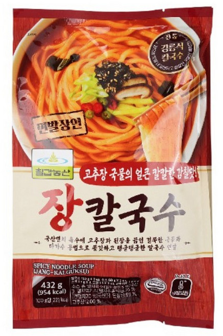 칠갑농산 장칼국수, 432g, 2개