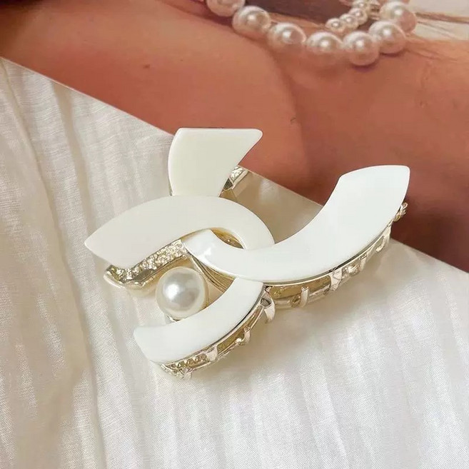 레온 고급형 헤어집게핀 중형 머리핀 반머리 집게핀 올림머리 꼬임머리, 아이보리