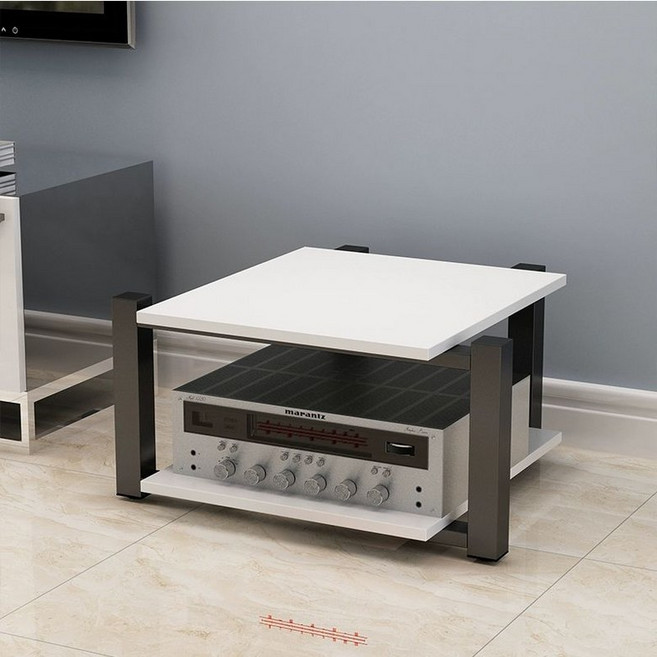 원목 스피커 받침대 거치대 앰프 2단 오디오랙 진열대, 2단 화이트, 기본 색상