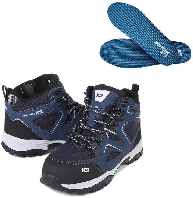 K2세이프티 K2-67 메쉬 경량 안전화 [바이플렉스 깔창 증정], 네이비, 1개