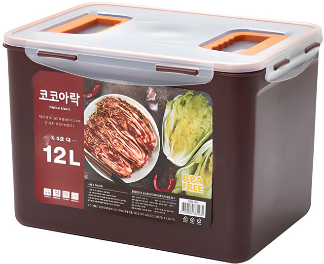 진공 코코아락 밀폐용기 직6호 대, 12L, 1개
