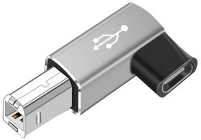 勁祥科技 Type-C轉MIDI轉換頭, 彎頭/灰色