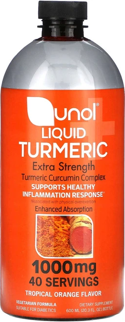 Qunol 액상 강황 엑스트라 스트렝스 트로피칼 오렌지 1000mg 600ml(20.3fl oz), Qunol액상강황엑스트라스트렝스트로피칼오렌지1000mg, 1개, 600ml - 쿠팡