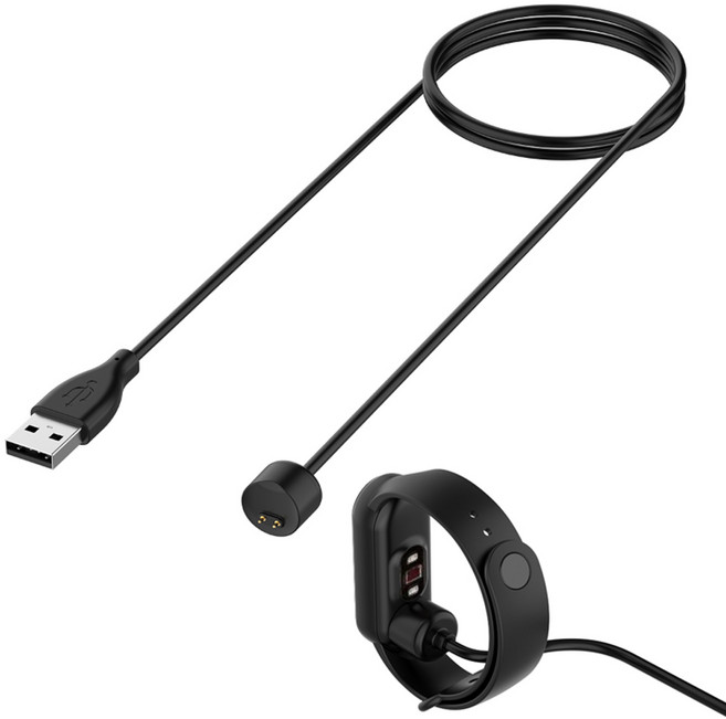 샤오미 미밴드7 6 5 충전케이블 마그네틱 케이블, 1개, 케이블 블랙