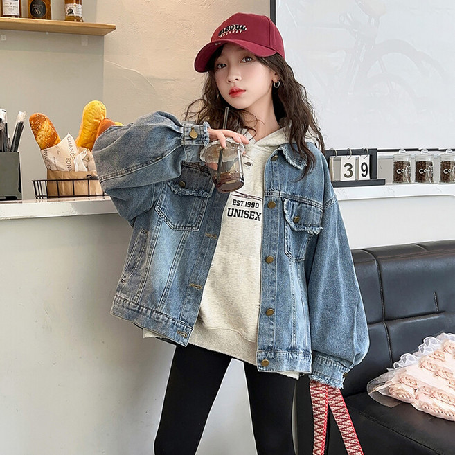 봄신상 여아 초중생 주니어 청자켓 외투 2442