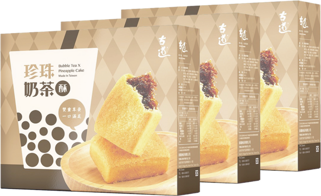 대만 버블티 파인애플 케이크 펑리수, 3개, 200g