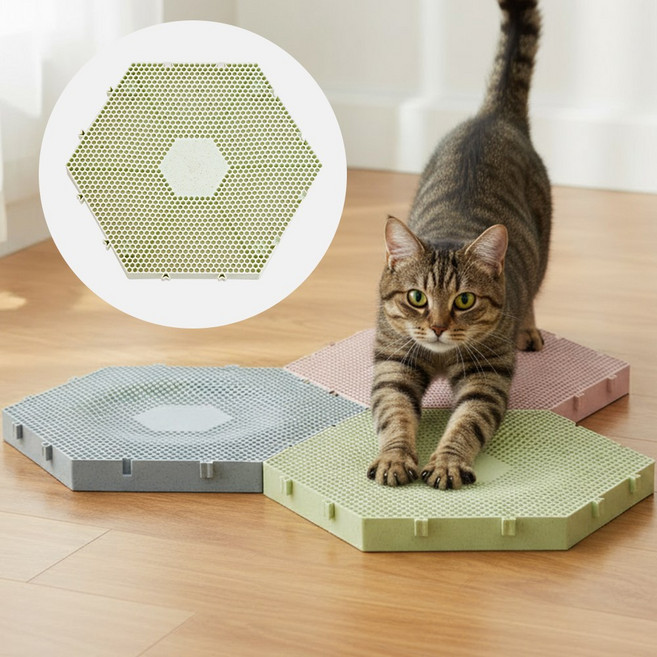 고양이스크래쳐 퍼즐 고양이 장난감 고양이용품, 1개, 그린