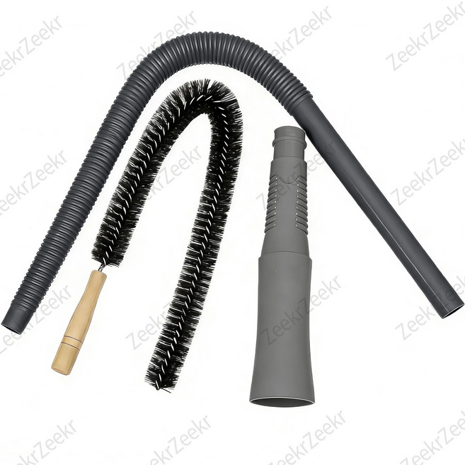 건조기 먼지 제거 청소 호스 키트 진공청소기 연결 틈새 노즐 만능 호환 어댑터 포함, 1박스, 회색