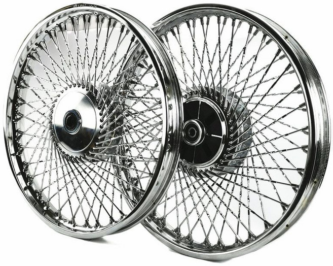 슈퍼커브 마차휠 세트 커스텀 레트로 휠셋 호환 튜닝, 전면 휠(1.4x17) + 브레이크 어태치먼트, 1개