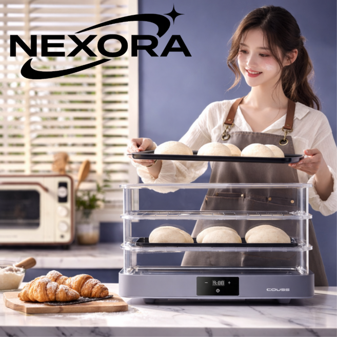 NEXORA 발효기 가정용 제빵발효기 홈베이킹 숙성, 그레이 CF240