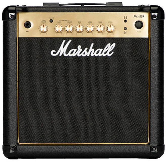 Marshall MG15GR 電吉他音箱 經典款 內建REVERB效果, 黑色, 1個