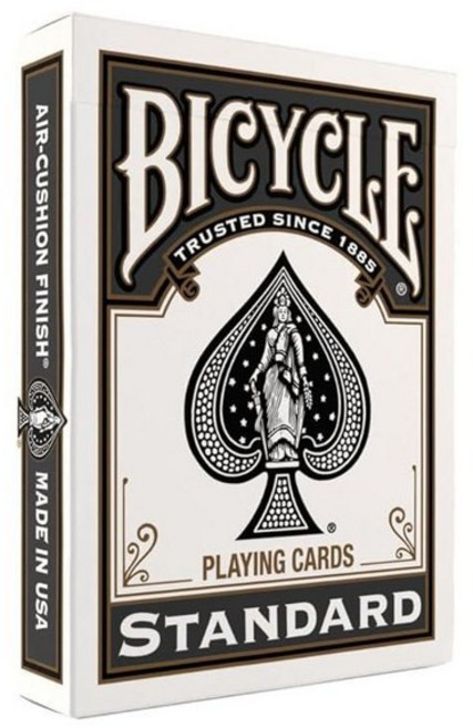 Bicycle 라이더 백 플레잉 카드 표준 포커 사이즈 카드 덱 레드 & 블루 (2팩) 포커 블랙잭 가족 게임의 밤 및 게임을 위한 클래식 모든 연령대를 재미, 1 pk Blk Std