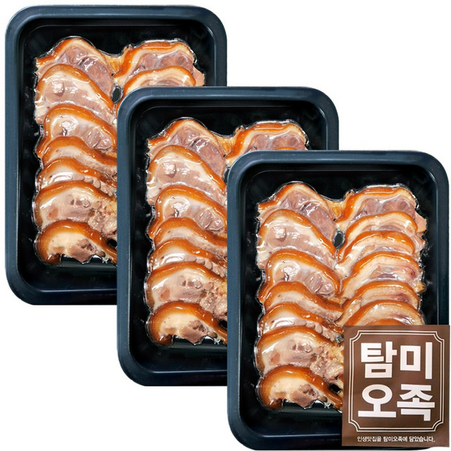 탐미오족 순살족발 소포장 3번들, 3개, 200g