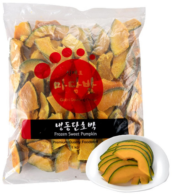 냉동 단호박 유피 슬라이스 1kg, 1개