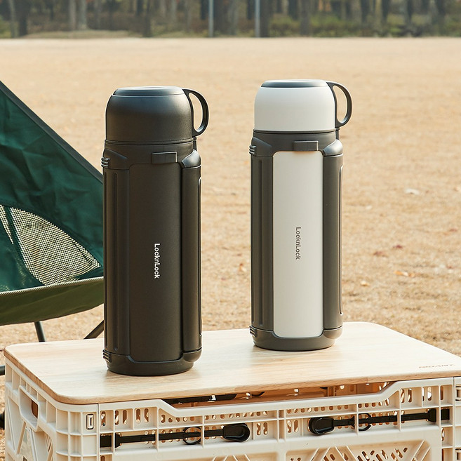 락앤락 아웃도어 대용량 보온병 1.8L(LHC1427), 아이보리, 아이보리