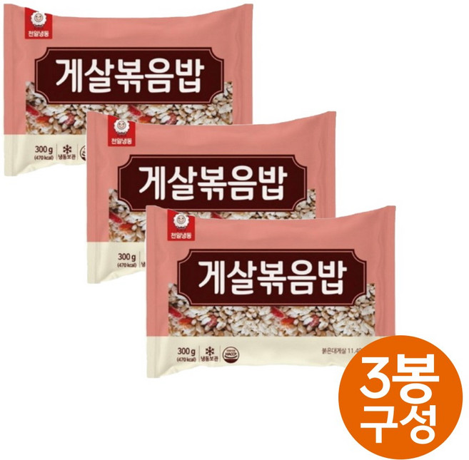 천일 게살볶음밥 300g x 3봉, 3개