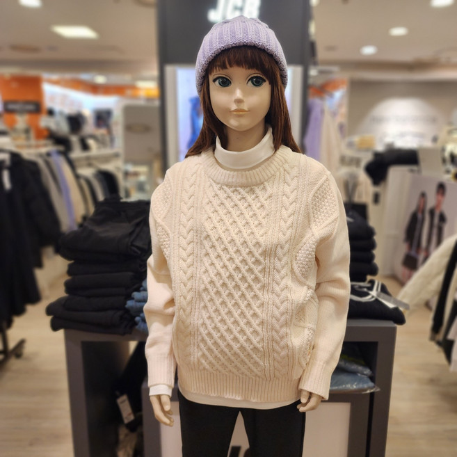 제이씨비(JCB) 라운드 넥 니트 스웨터 JBK7S643 동수원