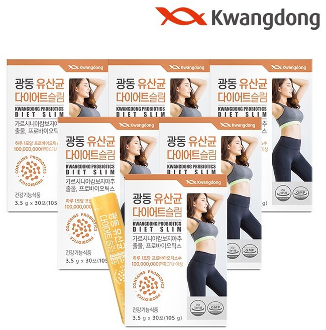 광동제약 유산균 다이어트 슬림 30p, 105g, 6개