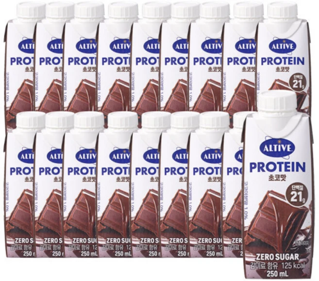 얼티브 비건프로틴 초코 250ml x18입 (유통기한 2023-12-12) - 쿠팡