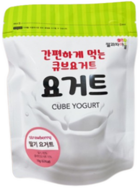 쌀과자마을 동결건조 큐브요거트, 6개, 딸기, 16g