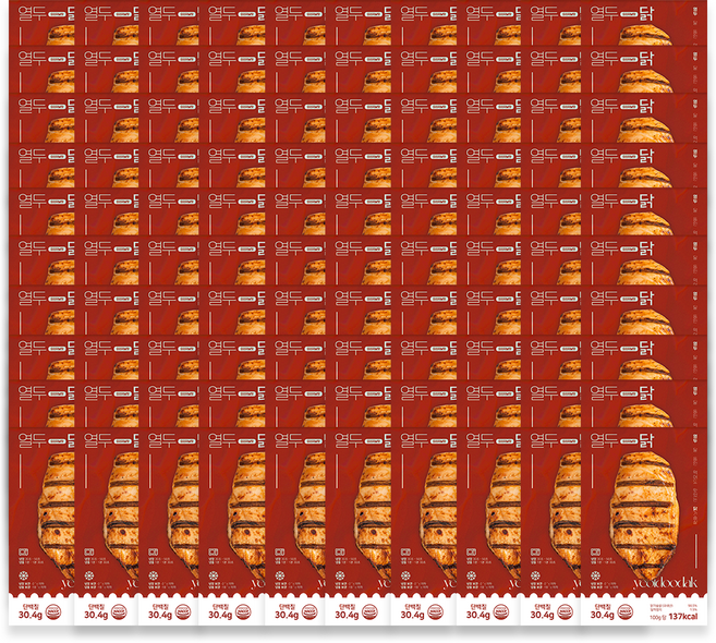 열두닭 오븐으로만 조리한 닭가슴살 오리지널 훈제맛, 100g, 100개
