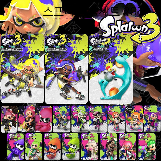 분사전사 3 amiibo 아미보카드 패션잡화 카스프라둔 3 의류 splatoon 123세대 범용 NFC 연동 카드, 01. 킬로칼로리