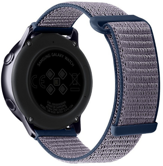 갤럭시워치액티브2 호환 나일론밴드 시계줄 40 44mm 벨크로 스트랩, 네이비, 갤럭시워치액티브2용(20mm)