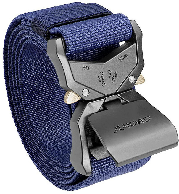 JUKMO 전술 벨트 밀리터리 하이킹 리거 3.8cm(1.5인치) 나일론 웹 작업 벨트 튼튼한 퀵 릴리즈 버클 포함 커피. Small-for Waist 30\"-36\" (