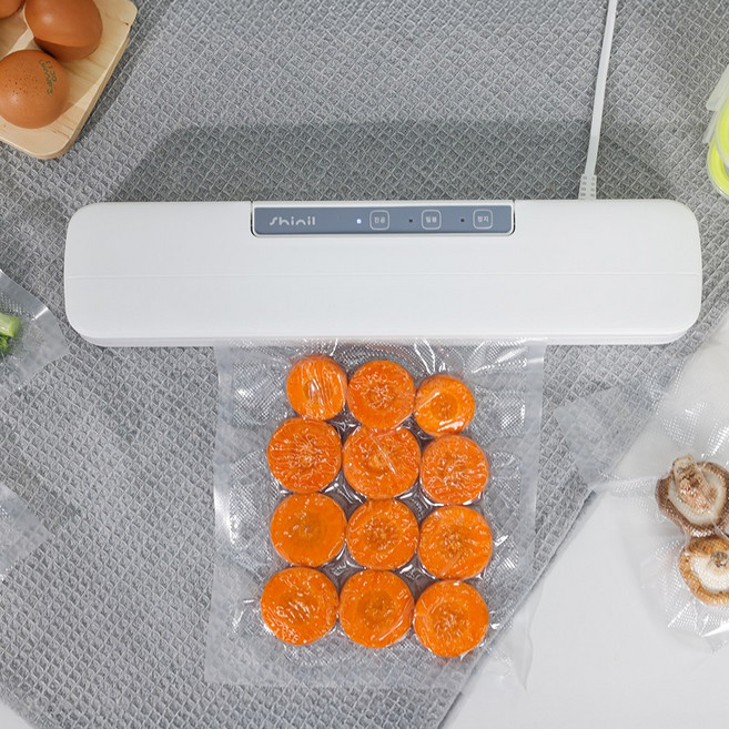 신일 진공포장기 자동압축기 가정용 업소용 음식 식품 밀봉, 화이트