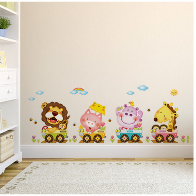 유니테크 펀빅 기차놀이 벽면스티커 FDT-22201, 1개