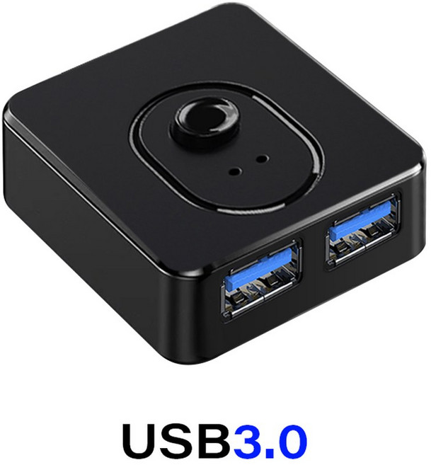 USB 멀티포트 3.0 KVM 스위치 허브 양방향 USB2.0 스위처 PC 키보드 마우스 프린터용 USB3.0 확장기 공유 컨트롤러 1x2 2x1, 02 USB3.0