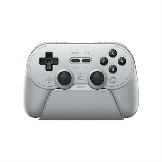 8BitDo Pro 3 무선 게임패드 컨트롤러 조이스틱 PC 충전받침대포함 예약판매, 그레이 단품