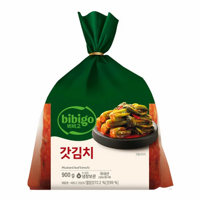 CJ 냉장 비비고 갓김치 900g, 2개